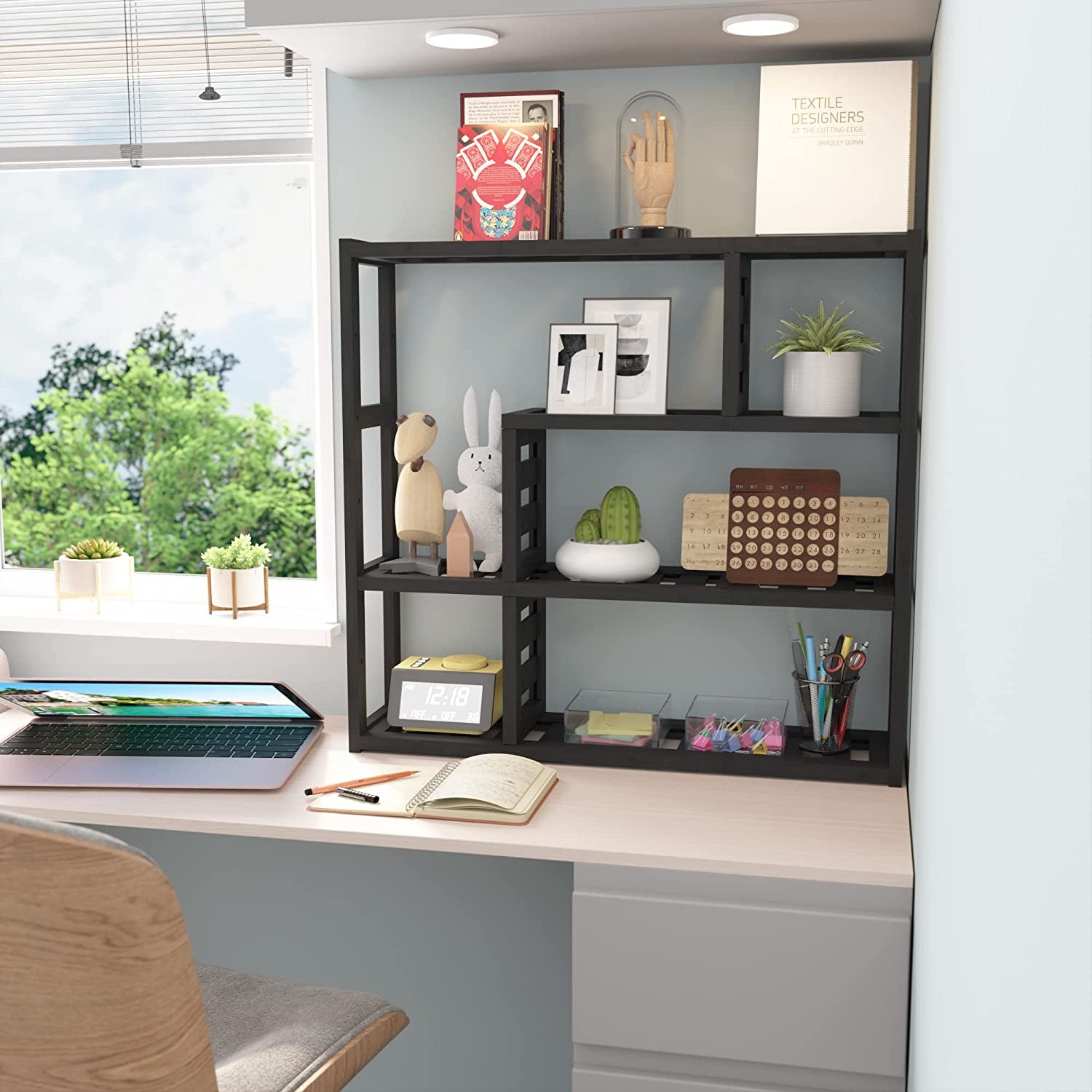 Bathroom Organizer over Toilet,Plant Stands for Indoor Plants,3 Tier Floating Shelves for Bedroom, Living Room, Bathroom and Kitchen