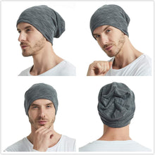 Load image into Gallery viewer, Beanie for Men &amp; Women, 2 Pack Lightweight Running Cap Thin Knit Hat Sleep Cap Breathable Cancer Chemo Headwear
