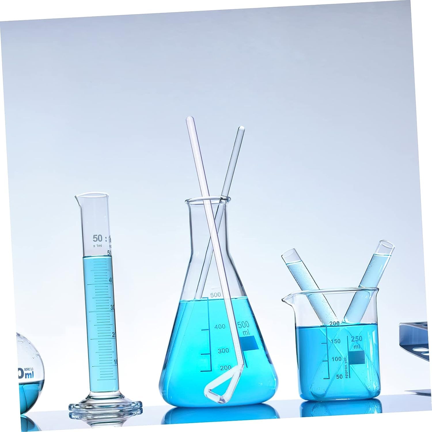 2Pcs Diffuser Science Experiment Kit Petri Spreaders Polypropylene Cell Spreader Labs Cell Scrapers Glass Stick L-Shaped Cell Spreader Stainless Steel Glass Transparent