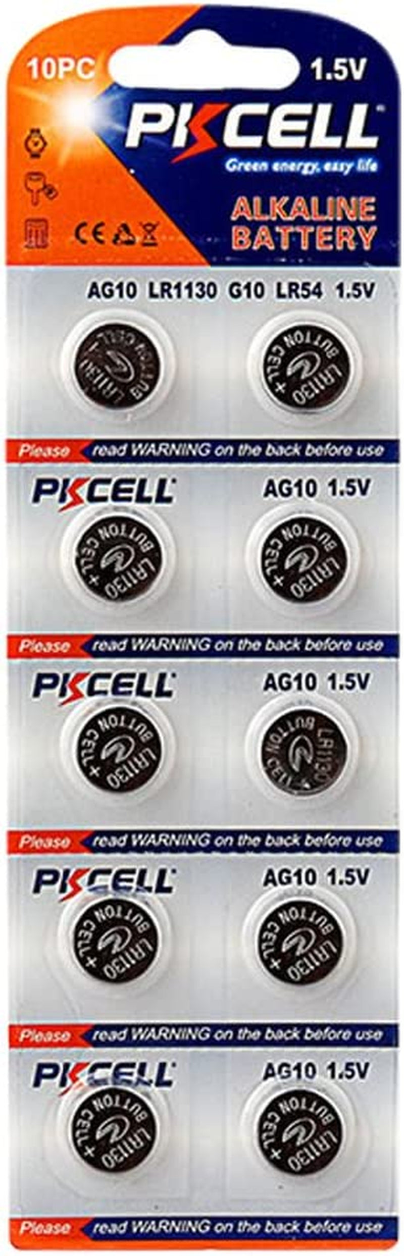 LR1130 L1131 389 390 AG10 Watch Battery Button Cell 10Pcs