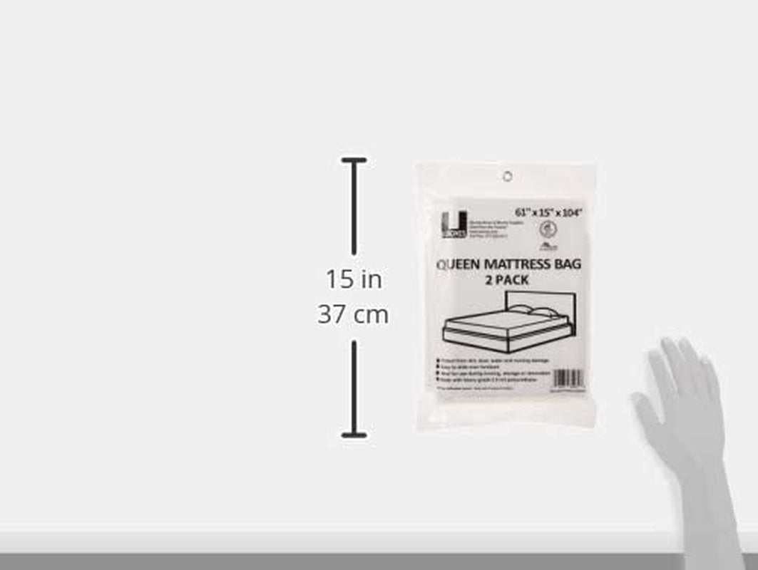 Queen Size Mattress Covers/Bags 61" X 15" X 104" Moving Supplies (QUEENCOVER02)