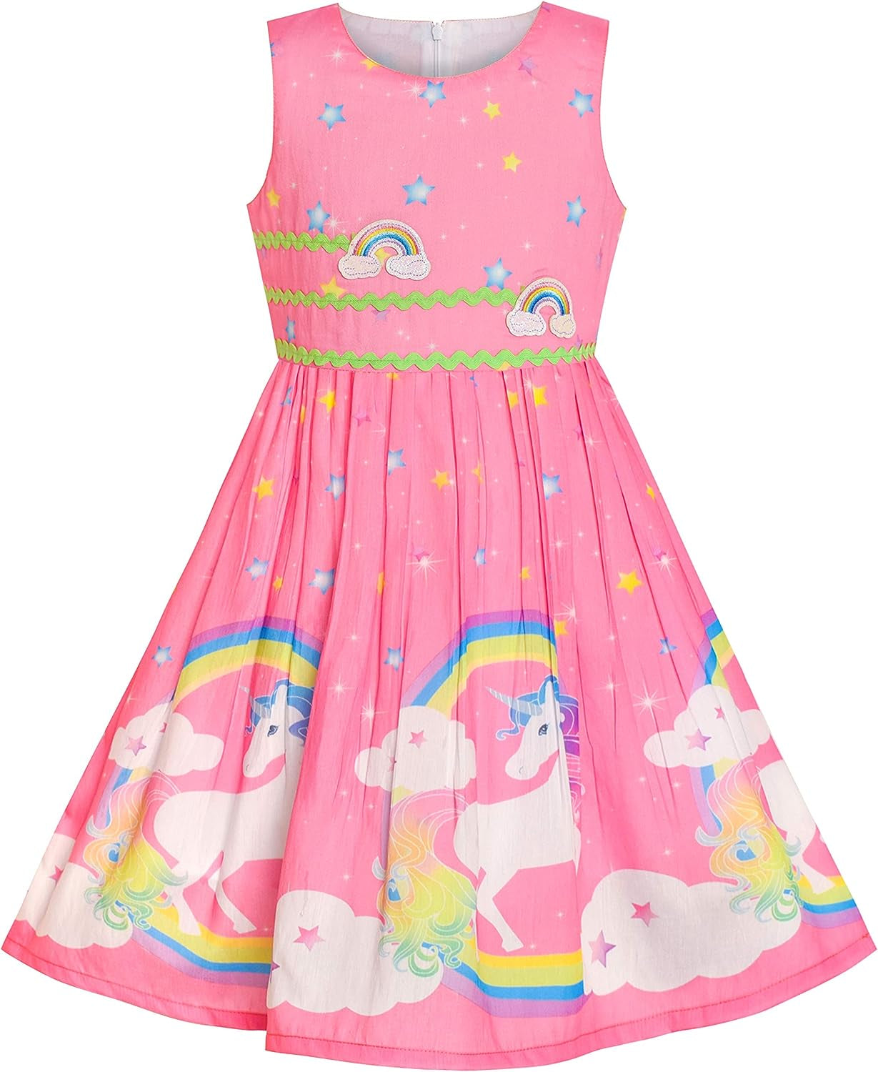 Girls Dress Purple Rose Flower Double Bow Tie Party Kids Sundress