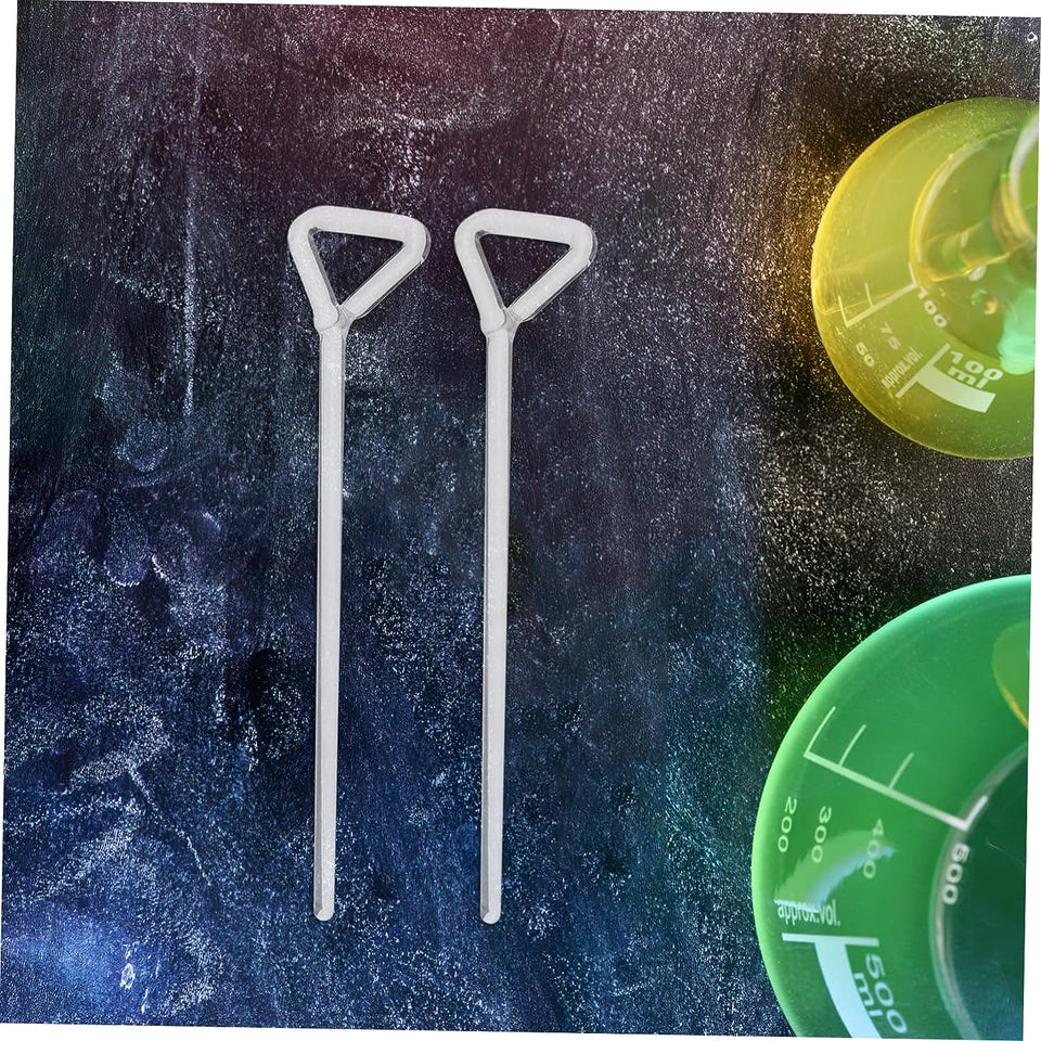 2Pcs Diffuser Science Experiment Kit Petri Spreaders Polypropylene Cell Spreader Labs Cell Scrapers Glass Stick L-Shaped Cell Spreader Stainless Steel Glass Transparent