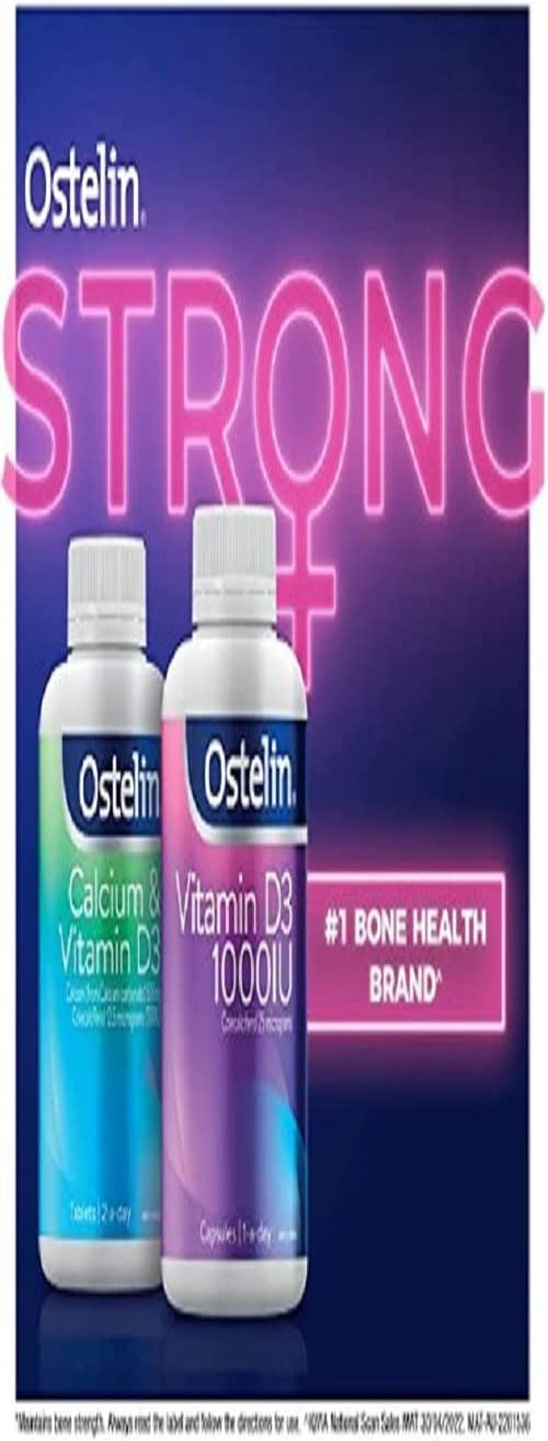 Calcium & Vitamin D - D3 for Bone Health + Immune Support, 250 Tablets