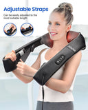 Neck Back Massager with Adjustable Straps and Heat, Ideal Gifts, Shiatsu Shoulder Neck Massager with 3D Massage of Deep Tissue, Muscle Pain Relief for Neck, Back, Shoulder, Waist, Legs, Office Chair and Home Use