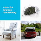 Mattress Bag for Moving and Storage, LS02QQMB, White, Queen