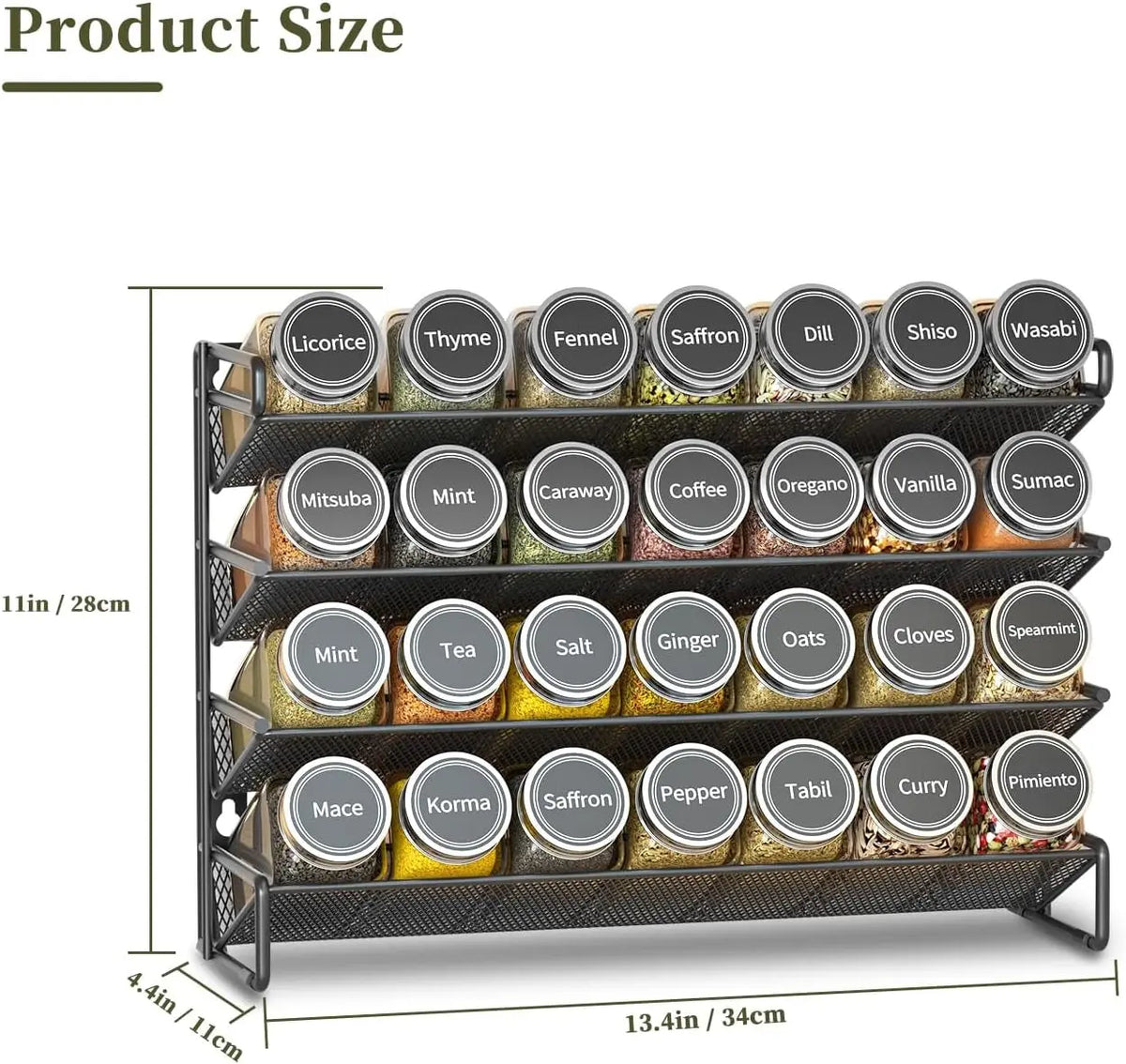 Spice Rack with 28 Spice Jars, Spice | Pattan Australia