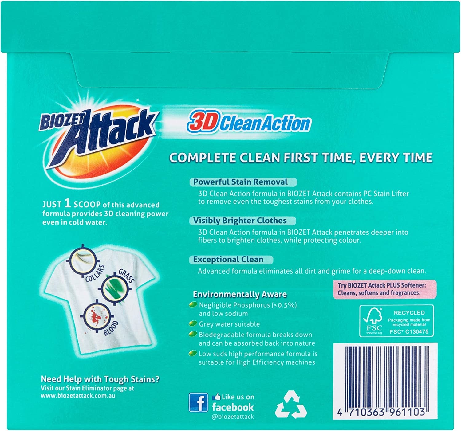 Attack Regular Laundry Powder Detergent, 2 Kilograms