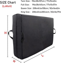 Load image into Gallery viewer, King Size Mattress Bags for Moving and Storage,Waterproof Dust-Proof Mattress Storage Bag with 4 Handles and Zipper,Reusable Mattress Cover for Outdoor Mattress Protector,Black
