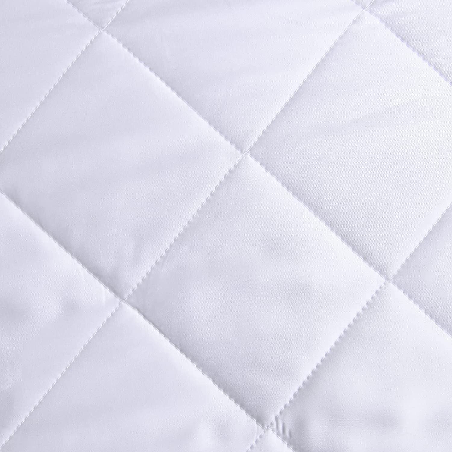 All Seasons Eucalyptus Natural Fibre Tencel Quilted Mattress Protector anti Microbial Feature Regulates Temperature Moisture Absorbent Environmental Friendly - Double Bed