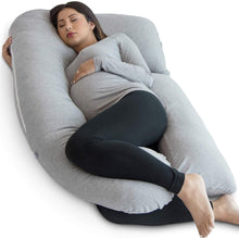 Load image into Gallery viewer, Pregnancy Pillow U-Shape Body Pillow, Maternity Pillow Support Detachable Extension - Machine Washable Jersey Cover
