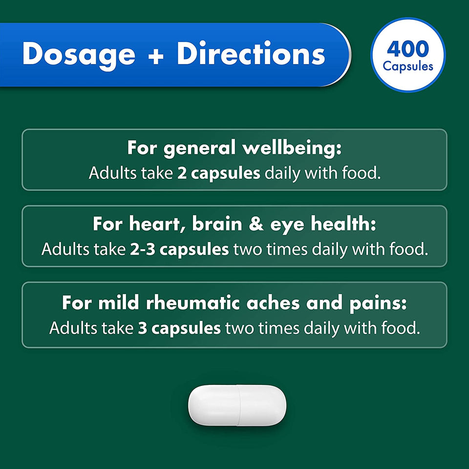Odourless Fish Oil 1500Mg - Naturally-Derived Omega-3 - Maintains General Health and Wellbeing, Relieves Mild Rheumatic Aches and Pains, 400 Capsules