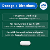 Odourless Fish Oil 1500Mg - Naturally-Derived Omega-3 - Maintains General Health and Wellbeing, Relieves Mild Rheumatic Aches and Pains, 400 Capsules