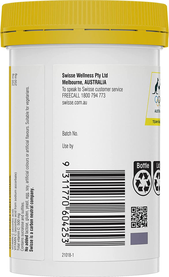 Ultiboost Vitamin C Chewable | Suppots Immune System Health | 110 Tablets