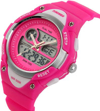 Load image into Gallery viewer, Kids Teens Girls Waterproof Sports Digital Watches Timer with Alarm Stopwatch 7 Colorful Luminous for Age 6-15
