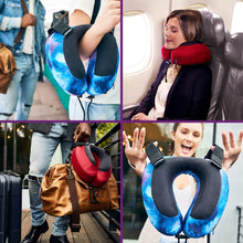 Load image into Gallery viewer, Evolution S3 Travel Pillow - Straps to Airplane Seat - Ensures Your Head Won&#39;T Fall Forward - Relax with Plush Memory Foam - Quick-Dry Fabric Keeps You Cool and Dry Indigo
