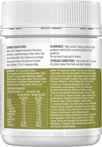 Super Greens Powder - 120G | Contains Vitamins, Minerals, Antioxidants, Herbs, Dietary Fibre, Protein, Digestive Enzymes + Probiotics