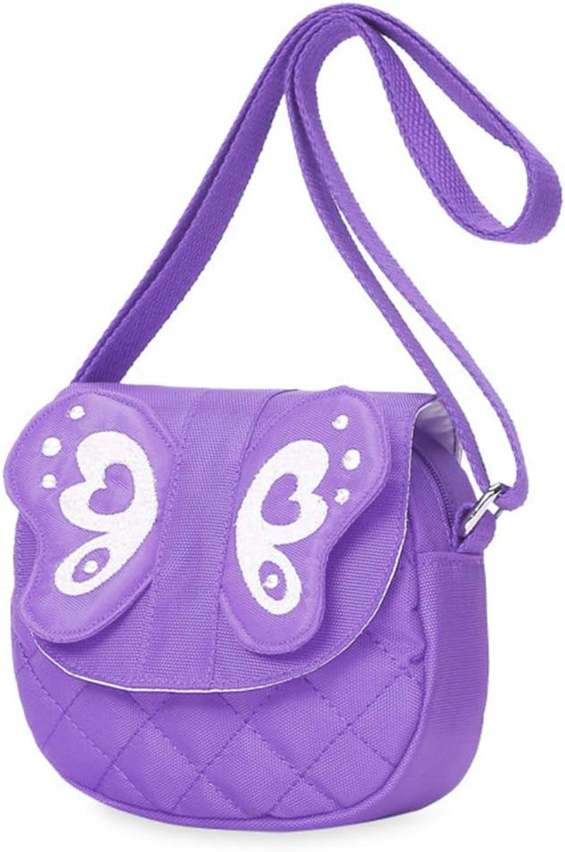 Little Girls Purses for Kids - Toddler Mini Cute Princess Handbags Shoulder Messenger Bag Toys Gifts Crossbody Purse (Butterfly Purple), Butterfly Purple, Fashion