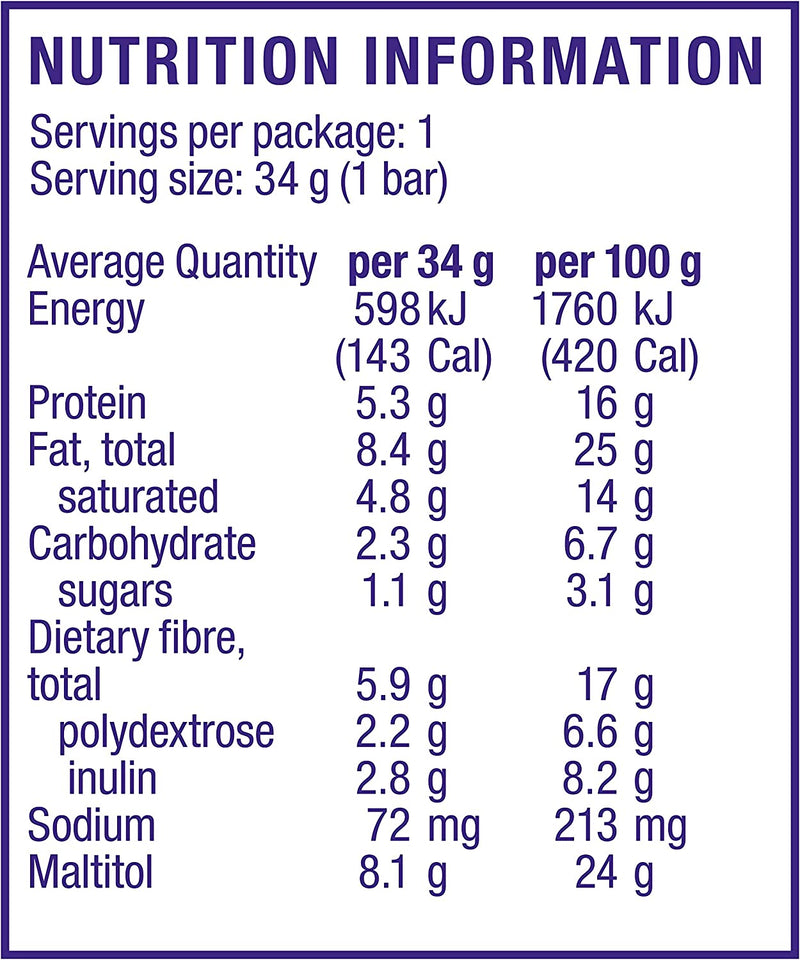 Endulge Caramel Nut Chew Bars | Keto Friendly Bars | 5 X 34G Low Carb Caramel Chocolate Bars | Low Carb, Low Sugar, High Fibre | 5 Bar Pack