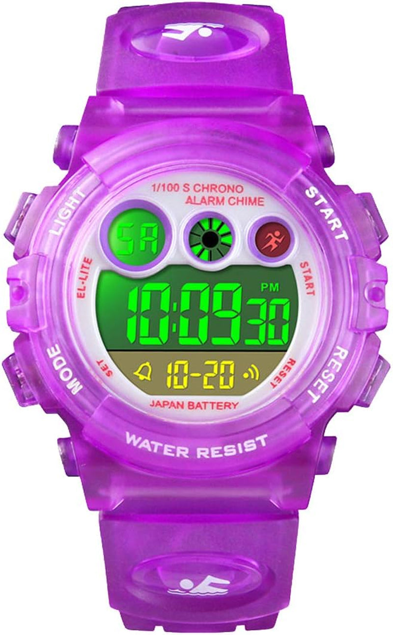 Kid Watch for Boy Girl Child Multi Function Digital LED Sport 50M Waterproof Electronic Analog Quartz Watches Gift Black