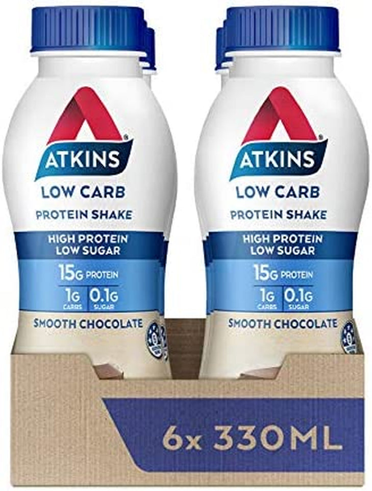 Low Carb Protein-Rich Shake Smooth Chocolate Drink 330Ml, Pack of 6