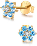 Hypoallergenic Kids Stud Earrings 925 Sterling Silver Gifts for Little Girls (Nickel Free)