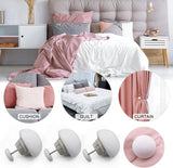 Duvet Pin Duvet Clips 16 Sets, Duvet Cover Pins Comforter Clips with Soft Fabric Material, Double Sided Pin Fasteners for Quilt, Cushions, Curtains - White