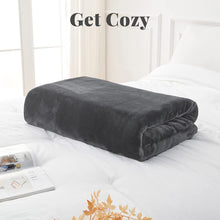 Load image into Gallery viewer, Fleece Blankets 152X203Cm - 300GSM Lightweight Flannel Microfiber Fuzzy Soft Cozy Blanket for Bed, Sofa, Couch, Travel, Camping (Charcoal)
