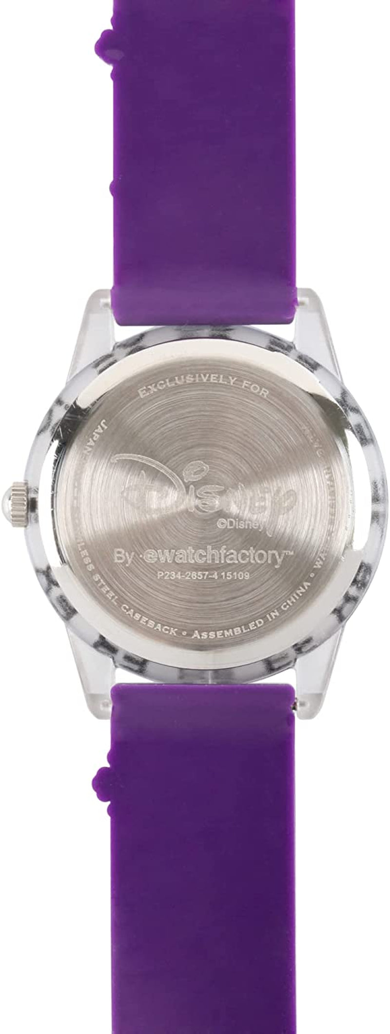 Frozen Kids' Plastic Time Teacher Analog Quartz 3D Strap Watch, Purple, Plastic Kids