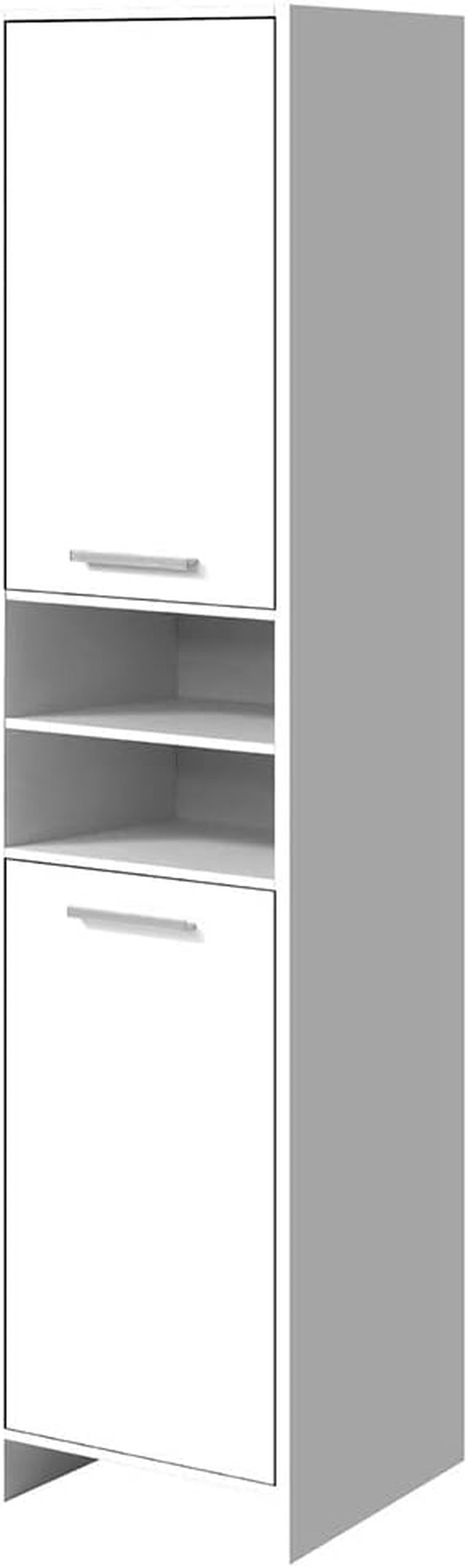 Bathroom Storage Cabinet Shelf 185CM Toilet Furniture Organiser Laundry Cupboard Space Saver White