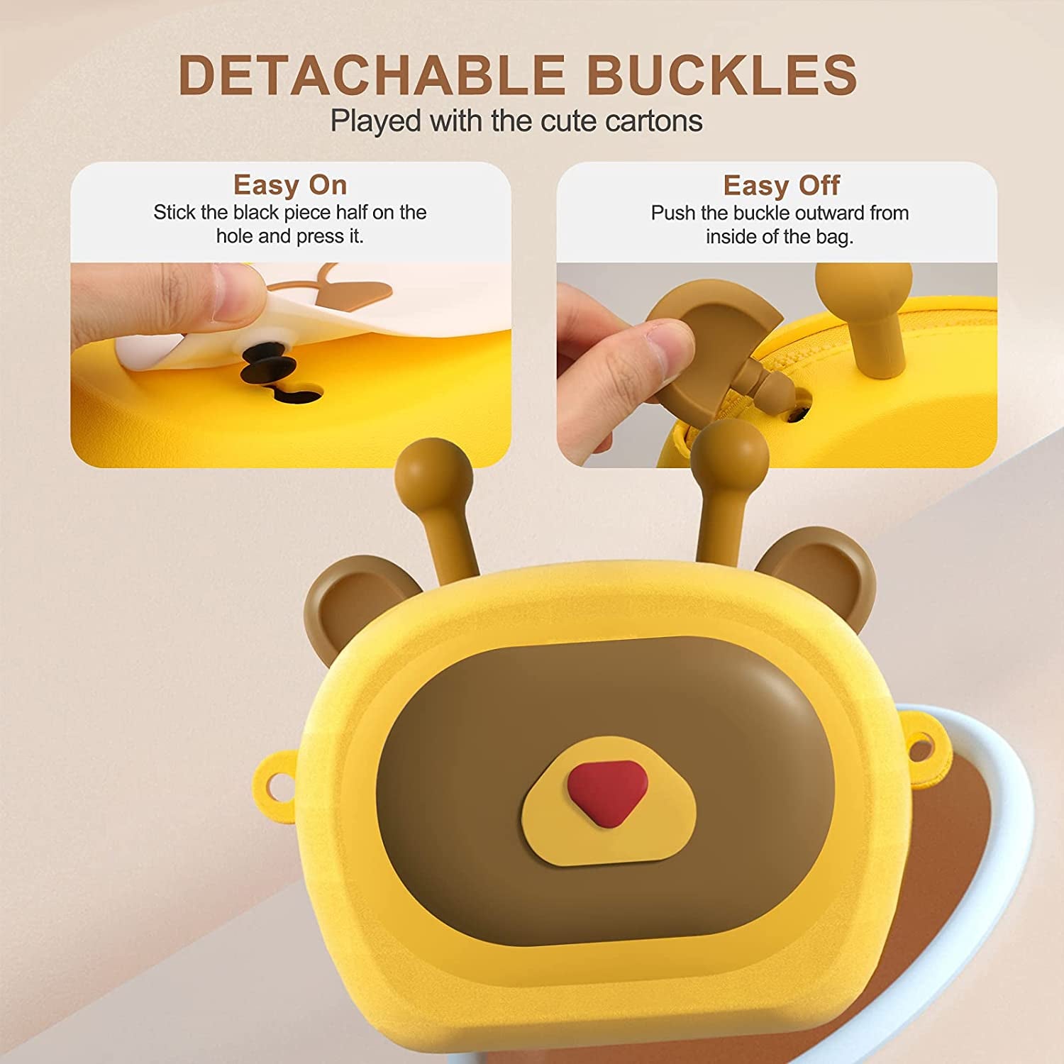 Kids Crossbody Bag, DIY Purse with 3 Cartoon Animal Styles, Little Girls Handbag Cute Gifts Adjustable Shoulder Strap