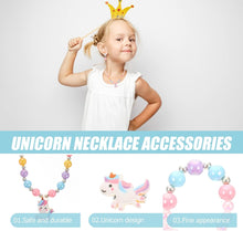 Load image into Gallery viewer, 1 Set Unicorns Gifts for Girls Rainbow Gifts Unicorn Purse Jewelry Set for Kids Girl Unicorn Clip- on Earring Unicorn Necklace Bracelet Bag Backpacks Little Girl Jewelry Accessories
