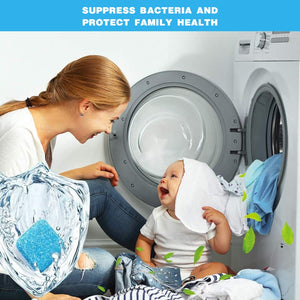 Washing Machine Cleaner Tablet, Solid Washing Machine Cleaner, Laundry Powder, Clean All Washing Machine Cleaner Front Loader, Deep Cleaning Remover with Triple Decontamination, Top Load for Bath Room Kitchen, Descaler Deep Remover Deodorant (30Pcs)