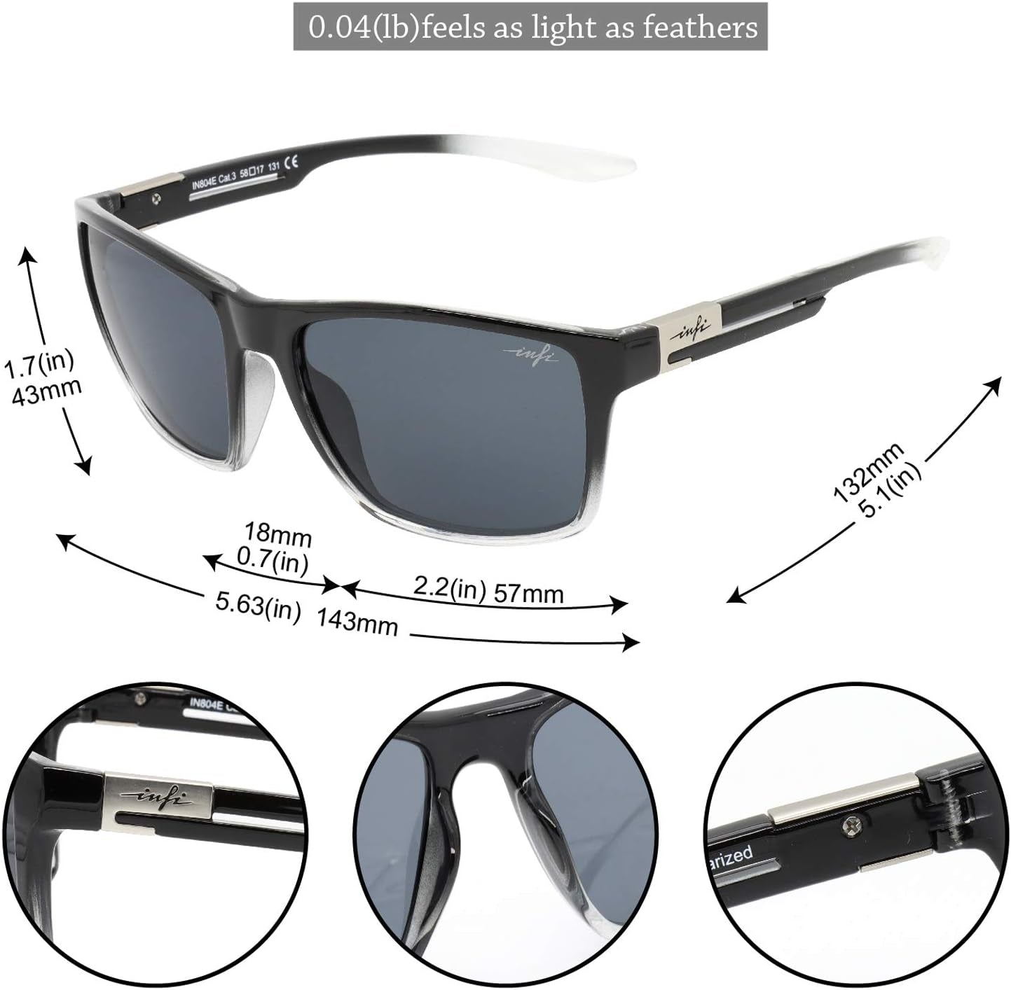 Polarized Sunglasses for Men Fishing Driving Running Golf Sports Glasses Square UV Protection Designer Style Unisex