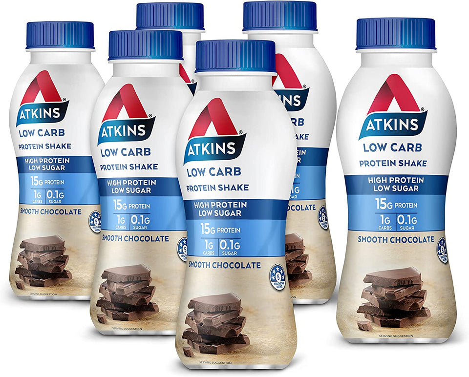 Low Carb Protein-Rich Shake Smooth Chocolate Drink 330Ml, Pack of 6