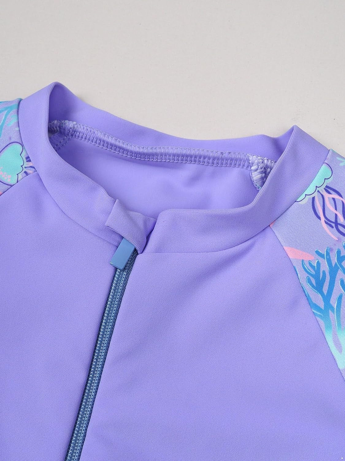 Kids Girls Swimsuit Sleeve Rash Guard Shirt with Short Surfing Suit Wetsuit Swimwear