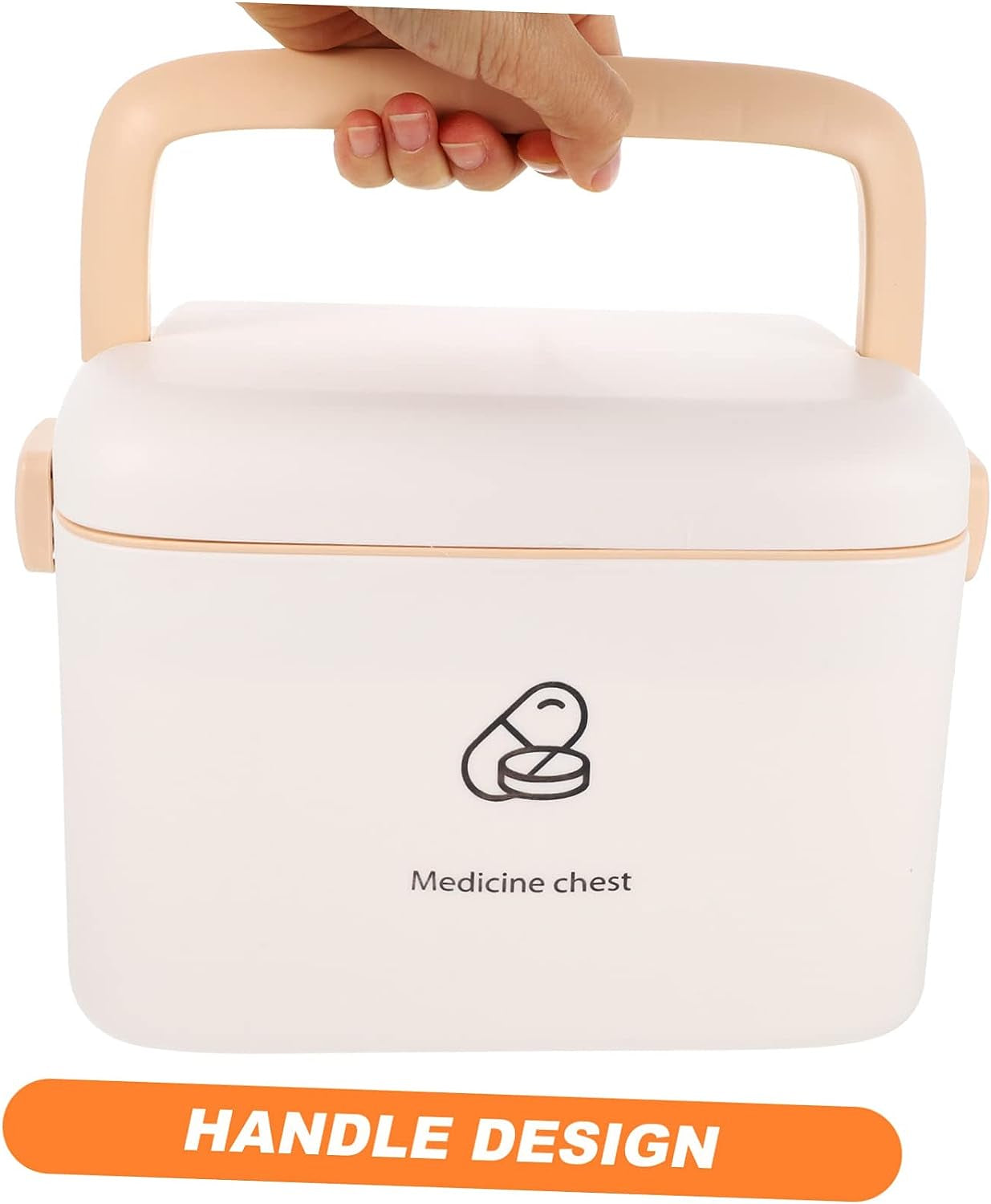 Box Medicine Storage Large Makeup Case First Aid Container Cosmetic Cases for Traveling Time Lock Box Household Medicine Box Storage Box with Lock Medicine Cabinet Cosmetics Box