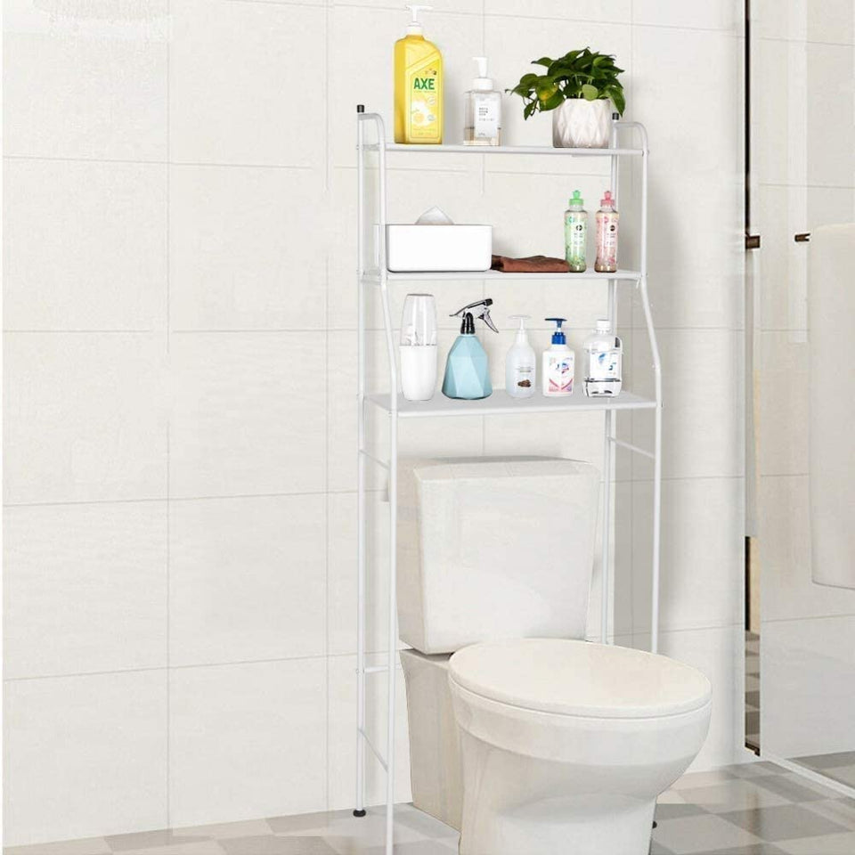 3 Shelf Bathroom Space Saver, over the Toilet Rack, Bathroom Corner Stand Storage Organizer Accessories,The Washing Machine,Bathroom Tower Shelf