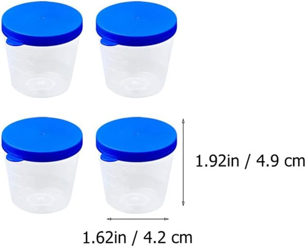 Plastic Specimen Cup Specimen Container Plastic Urine Cups with Lid Stool Specimen Container without Label for Laboratory Pregnancy Test 40ML 100Pcs