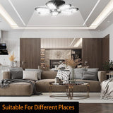 Garage Light, 120W 2100Lumens 6500K Deformable LED Garage Light, 7 Leaves High Light Transmittance & Efficient Heat Dissipation Garage Lights Ceiling LED for Garages, Warehouses, Basements (1 PC)