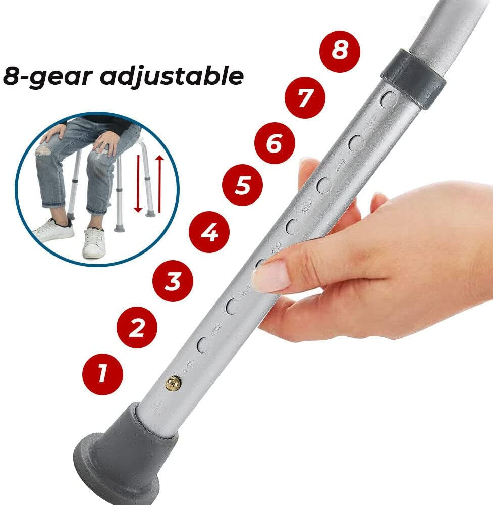 Adjustable Bath Shower Stool Height Adjustable Chair Seat Rotating Swivel Round