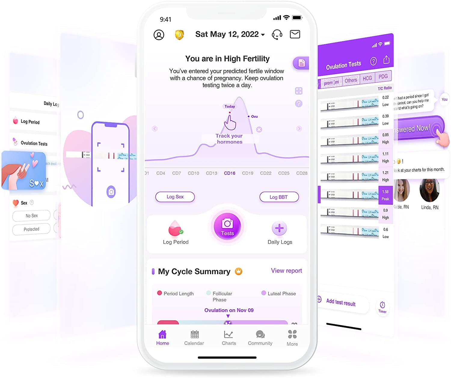 Ovulation Test Strips, 25 Pack Fertility Tests, Ovulation Predictor Kit, FSA Eligible, Powered by Premom Ovulation Predictor Ios and Android App, 25 LH Strips