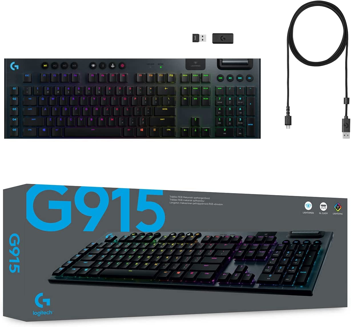 920-009227 G915 Lightspeed Wireless RGB Mechanical Gaming Keyboard - GL Linear