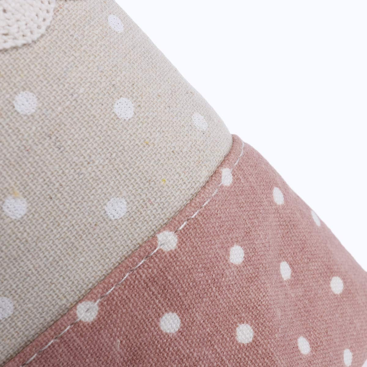 4Pcs Wall Hanging Organizer Bag Lace Trim Wall Storage Container Bags (Purple& Green& Coffee& Pink)