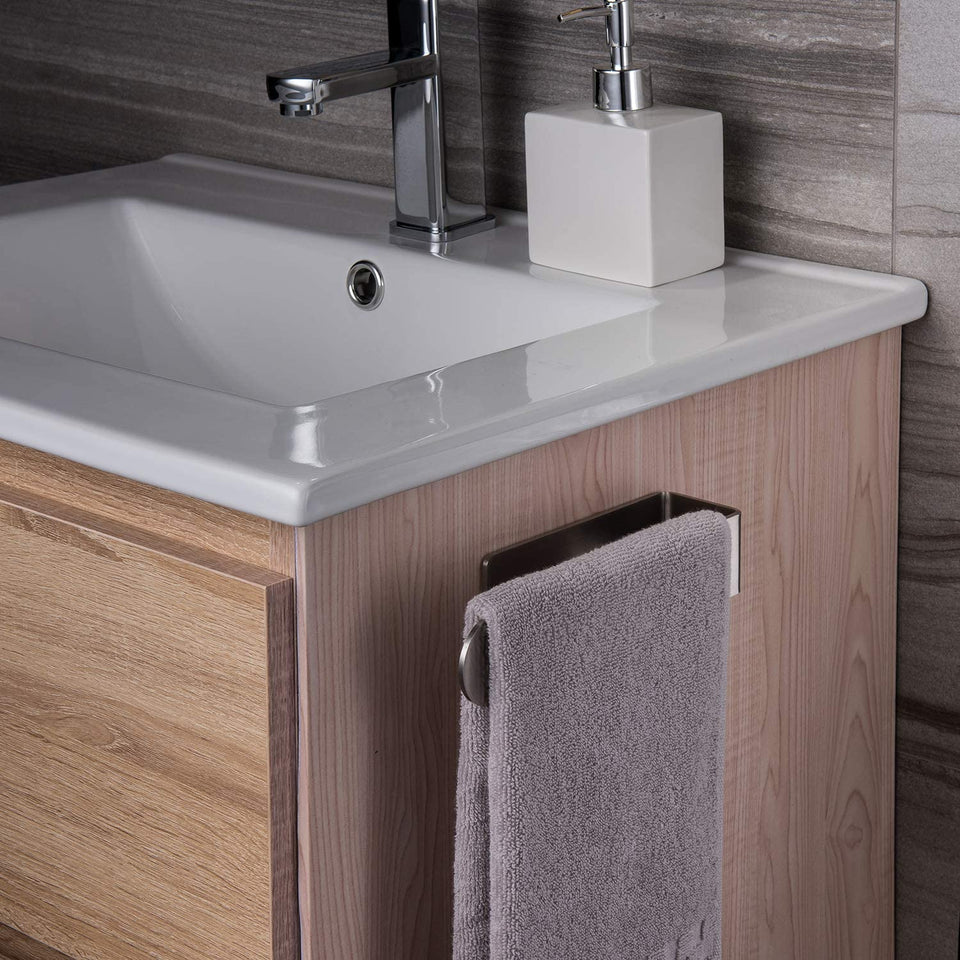 Hand Towel Holder/Hand Towel Ring - Self Adhesive Bathroom Towel Bar Stick on Wall, SUS 304 Stainless Steel Brushed