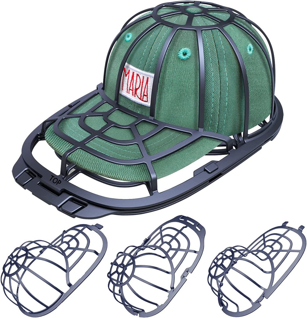 Coopche Hat Washer for Baseball Caps, Hat Washing Cage, Ballcapl Cap Washer for Washing Machine, Hat Cleaner for Laundry Machine Dishwasher Fit Children and Adults, Black