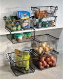 York Lyra Metal under Shelf Basket, Bronze