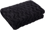 Luxurious Faux Fur 500GSM Electric Heated Coral Fleece Throw Rug Snuggle Blanket Reversible Adjustable 9 Heat Settings with LED Display Detachable Controller - 160X120Cm (Charcoal)