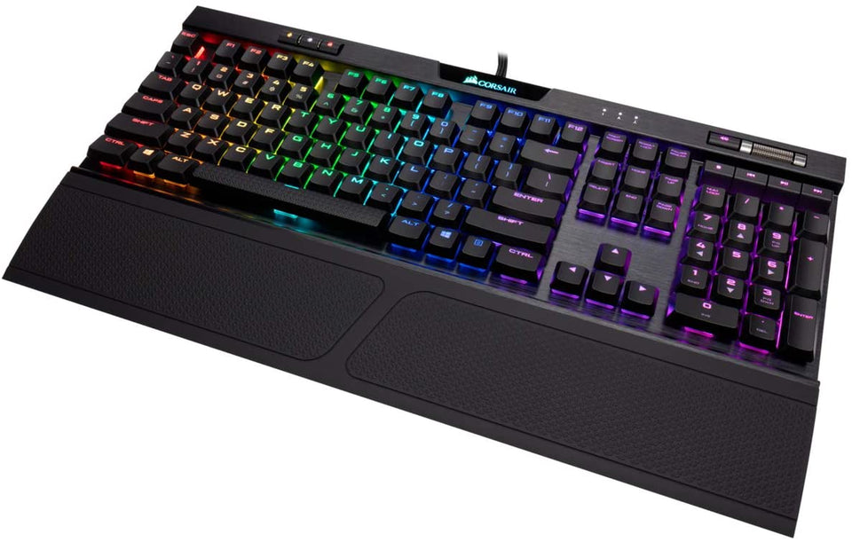 K70 RGB MK.2 RAPIDFIRE Low Profile - Backlit RGB LED - USB Passthrough & Media Controls - Fastest & Linear Low Profile - Cherry MX Speed