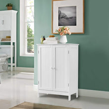Load image into Gallery viewer, Bathroom Floor Cabinet W/Double Doors, Floor Storage Cabinet W/Shelf, Free Standing Toilet Storage Unit, Laundry Cupboard, Entryway Utility Organizer Cabinet for Bathroom, Kitchen (White)
